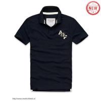 heren abercrombie fitch korte polo t-shirt zwart blauw chief pattern On Sale Website ornl1431